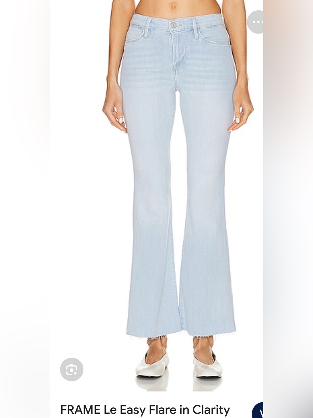 Frame Denim Le Easy Flare Jeans in Light Blue